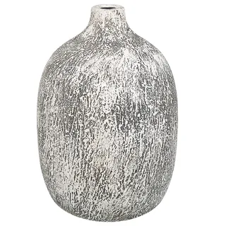 Beliani Blumenvase Terrakotta grau Vigo
