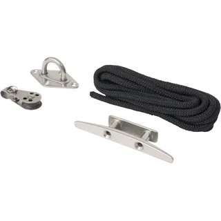 WINDHAGER Seilzugset für Sonnensegel 1 Stk Edelstahl schwarz