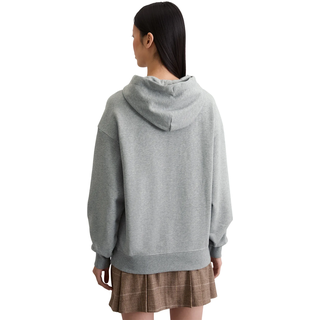 Hoodie MARC O'POLO, Damen, Gr. XL, grau granite melange, Sweatware, Obermaterial: 100% Baumwolle, relaxed fit, Rippbündchen, Sweatshirts Hoodie, relaxed fit aus reinem Organic Cotton