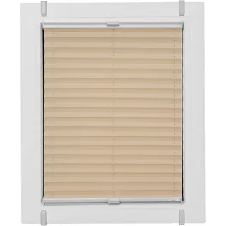sunlines Plissee "One Size Style Crepe" blickdicht ohne Bohren verspannt Zubehörfarbe grau, zum Klemmen, sand, grau, grau