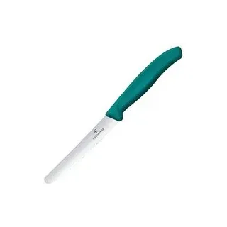VICTORINOX Frühstücksmesser Swiss Classic silber, grün glatt, 1 St.