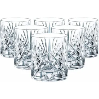 Whiskyglas NACHTMANN "Whiskytumbler Palais 304 ml 6er Set transparent", bunt (transparent), B:8,2cm H:10cm, Glas, Trinkgefäße, Whiskyglas