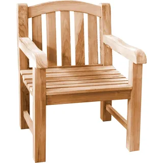 Teako Design Gartensessel Bari XXL Teakholz Massiv Wetterfest