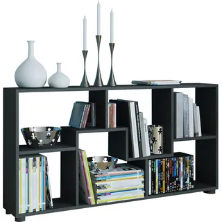 VCM Bücherregal 117 x 20 x 62 cm Schwarz