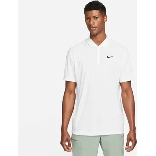 Nike Poloshirt "NikeCourt Dri-FIT Mens Tennis Polo" mit Polokragen, aus weichem Strickmaterial, weiß, schwarz