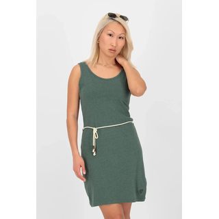 Sommerkleid ALIFE & KICKIN, Damen, Gr. XXL, Normalgrößen, grün (sage leaf melange), 60% Baumwolle, 40% Polyester, Rundhals, Kleider Sommerkleid