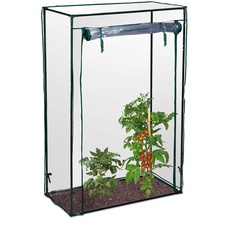 Bild von Tomatengewächshaus 1 x 0,5 x 1,5 m transparent/dunkelgrün