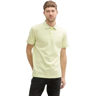 Tom Tailor Print Kurzarm-poloshirt - Lime Green Two Tone Pique - 3XL