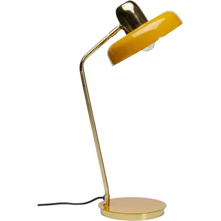 Kare Design Tischlampe Demi Gelb, Gold, Stahl Gestell, Moderne Tischleuchte, Büro, Wohnzimmer, Schlafzimmer, Office, kein Leuchtmittel inklusive, 56x28x22 (HxBxT)