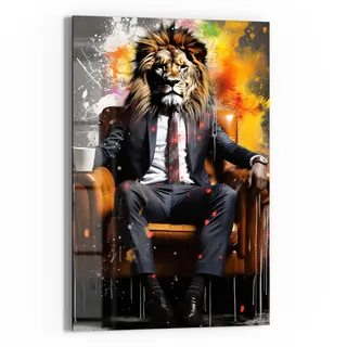 DEQOART Glasbild Echtglas | Motiv Majestät mit Stil | vertikal einteilig 40x60 cm | schöne Dekoration | Wandbild für Wohnzimmer, Schlafzimmer, Flur & Küche | moderne Wanddeko