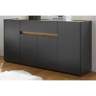 furn.design Sideboard 170 x 87 x 40 cm grau / Eiche Wotan
