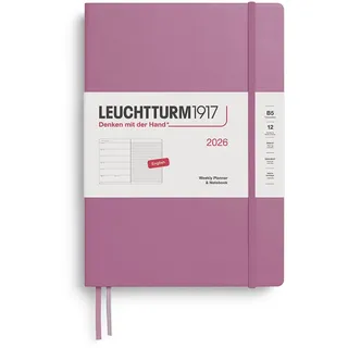 Leuchtturm 1917 LEUCHTTURM1917 372643 Wochenkalender & Notizbuch Composition (B5) 2026, Dusty Rose, Englisch