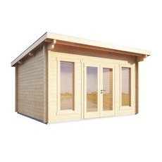 Wolff Finnhaus Holz-Gartenhaus Trondheim 44-C XL  Natur BxT: 390 cm x 390 cm