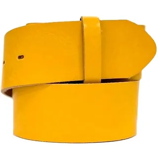 Gürtelriemen RETTUNGSRING GÜRTEL, Damen, Gr. 110, gelb, Rindsleder, unifarben, Gürtel Gürtelriemen
