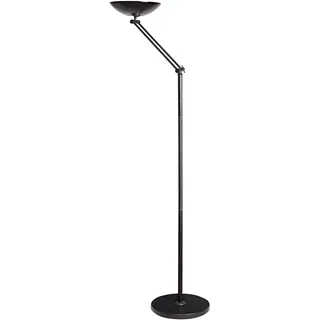 Unilux LED Deckenfluter FIRST schwarz, mit Gelenkarm und neigbarer Lichtschale