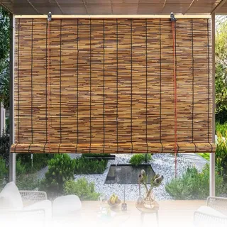 bambusrollo Natur Rollo Bambus Jalousine bambusrollo 180cm 60cm 65cm 75cm 85cm 90cm 95cm 100cm 110cm 120cm 130cm 140cm 80cm breit aussenbereich Sonnenschutz Fensterrollo