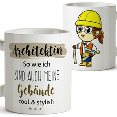 Mugffins Kaffeetasse als Geschenk für Architektinnen - Die Beste Architektin der Welt - 350 ml - Schöne und lustige Kaffeetassen mit Sprüchen, zu verschenken ...