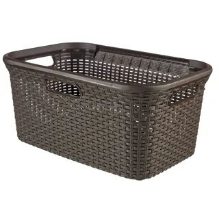 Curver 00708-210-00 Wäschebox Style, 45 L, Dunkelbraun