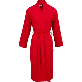 Unisex-Bademantel CARL ROSS "25100" Gr. XS, rot (intense rot), L:125cm, Piqué, Hausmäntel, Unisex-Bademantel, Waffelpique