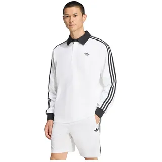 Adidas Originals 3 Stripes Rugby Langarm-polo - White - XS