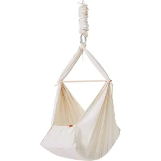 Membantu Federwiege Basic, Natur, Hängebühne, 15 kg, Junge/Mädchen, Baumwolle, Natürlich/Natur, Faltbar - Naturbelassen
