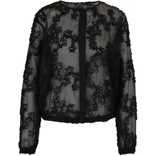 Zero Chiffonbluse mit Blumenmuster Schwarz 38
