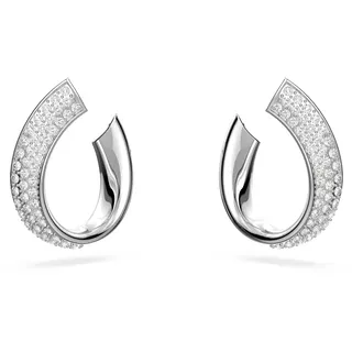 Swarovski Exist Kreolen, Rhodinierte Ohrringe mit Klaren Swarovski Kristallen