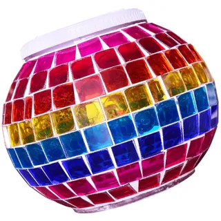 OSALADI 1stk Mosaik-rasenlicht Weg Solar-rasenleuchten Mosaik-farbwechsellicht Gartenkugel-solarleuchte Gartenlicht Mosaik Solar Led-tischlampe Mosaikglas Farbwechselndes Licht Draussen