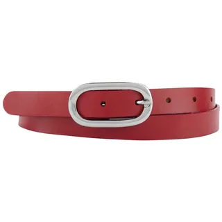 BERND GÖTZ Ledergürtel mit hochglänzender, ovaler Dornschließe, rot