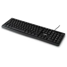 Nilox NXKBIT000013 USB-Tastatur, leicht und kompakt mit italienischem Layout, verschleißfest, Kabel 1,5 m, Schwarze Tastatur, kompatibel mit Windows, Linux und Mac