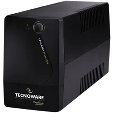 Tecnoware Power Systems - Unterbrechungsfreie Stromversorgung | 750 VA Schutz vor Stromausfällen | AVR Plus-Technologie | 10 Min Autonomie für PC, 40 Min für Modem | Geräuschlos, SINGLE, 750VA