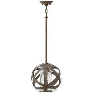 Elstead Lighting AUßENHÄNGELEUCHTE , Dunkelgrau , Metall, Glas , 43.3 cm , RoHS, Grüner Punkt , Lampen & Leuchten, Leuchtenserien