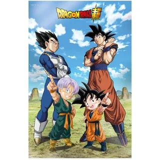 SD TOYS 3D-Poster Battle of Gods Goku Vegeta Family Dragon Ball Super - Maße 38 x 58 cm