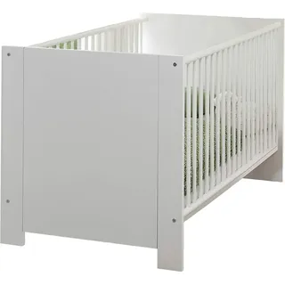 Gitterbett Baby 3-fach höhenverstellbar OLBIA-19 in Weiß, B/H/T: ca. 143/83/78 cm - Weiß