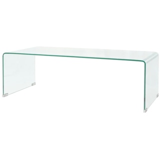 vidaXL Couchtisch Hartglas 98x45x30 cm Transparent