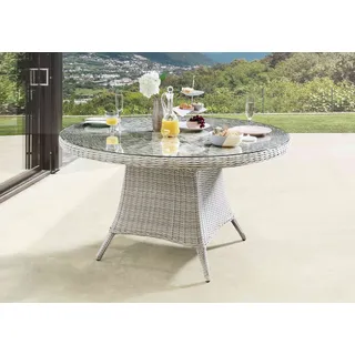 Destiny LUNA Gartentisch Ø120 x 75 cm Weiß