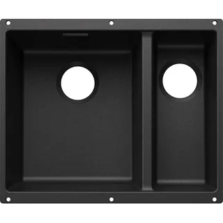 SUBLINE 340/160-U für Farbige Komponenten Einbauspüle SILGRANIT anthrazit ab 60 cm ohne Ablauffernbedienung - Grau