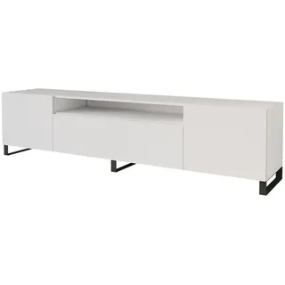 altdecor Elio-S Lowboard 200x53x41 cm Weiß Holz