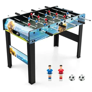 FANTASK 2 in 1 Tischkicker, Tischfussball inkl. 14 Kicker, 2 Bällen, Punktezähler & abnehmbaren Beinen, Kickertisch Erwachsene und Kinder, Spieltisch für Bars und Partys, 94 x 51 x 68,5 cm