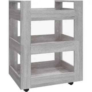 vidaXL Küchenwagen Grau Sonoma 60x45x80 cm Holzwerkstoff - Grau