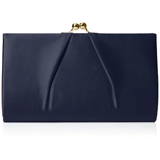 Swankyswans Mira Clutch Satin Blue