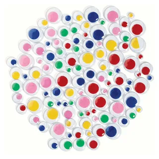 Colorations – Selbstklebende farbige Plakataugen, 100 Stück