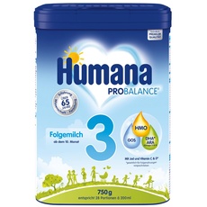 Humana PROBALANCE Folgemilch 3, ab dem 10. Monat, Babynahrung im Anschluss an das Stillen, einer Anfangsnahrung oder einer Folgemilch 2, ideal zum Zufüttern, 750 g