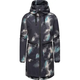 Ragwear Wintermantel Holstic Print«, Wasserdichter Winter Kurzmantel mit Kapuze schwarz