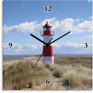 Artland Wanduhr »Leuchtturm Sylt«, wahlweise mit Quarz- oder Funkuhrwerk, lautlos ohne Tickgeräusche, blau