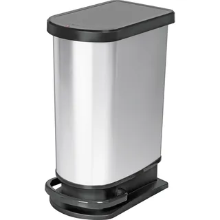 Rotho Abfalleimer 50 l Silber