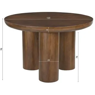 SIT Möbel RONDURA 76 x 76 x 76 cm braun