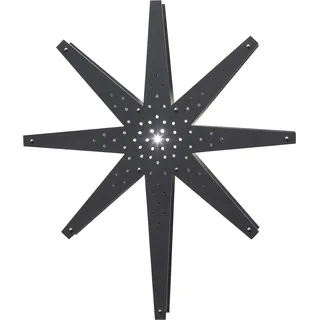 Star - Holzstern Tall Graphit 70 cm - Dekorativer Stern aus Holz für Innen mit E14 Fassung - Weihnachtsstern zum Aufhängen mit 3,5 m Kabel - Fenster- & Deckenbeleuchtung - Grau