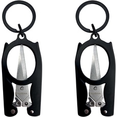 munkees, faltbare Schere mit Schlüsselring, Schwarz (2 x Schwarz)