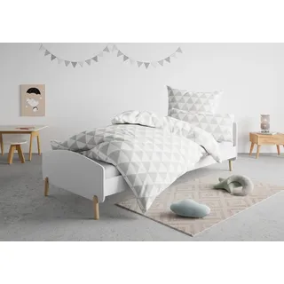 Lüttenhütt Bettwäsche »Gretje in Gr. 135x200 oder 155x220 cm« 2 Stk. tlg. Bettwäsche aus Baumwolle, grafische Bettwäsche mit Reißverschluss, grau